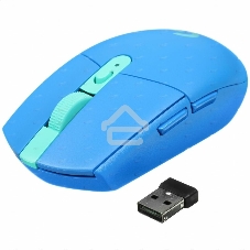 Мышь беспроводная Logitech G304 Lightspeed синий, 12000 dpi, радиоканал, USB, кнопки - 6
