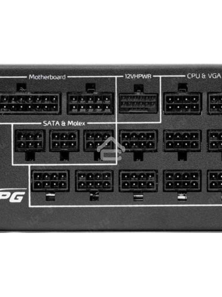 Блок питания ADATA XPG CYBERCORE II 1300W RTL (CYBERCOREII1300P-BKCEU), 1300Вт, 80 PLUS Platinum, 120мм, модульный, черный