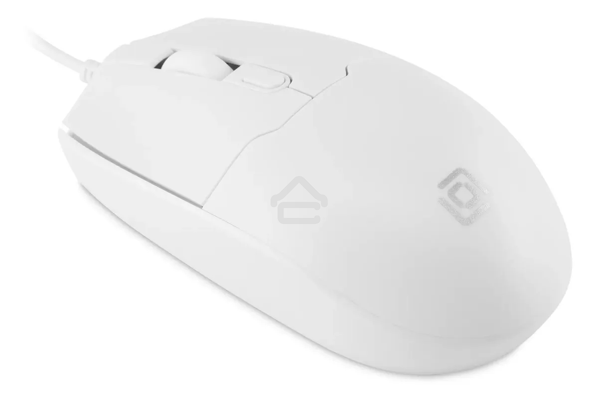 Мышь проводная Oklick 147M белый, 2000 dpi, USB, кнопки - 4