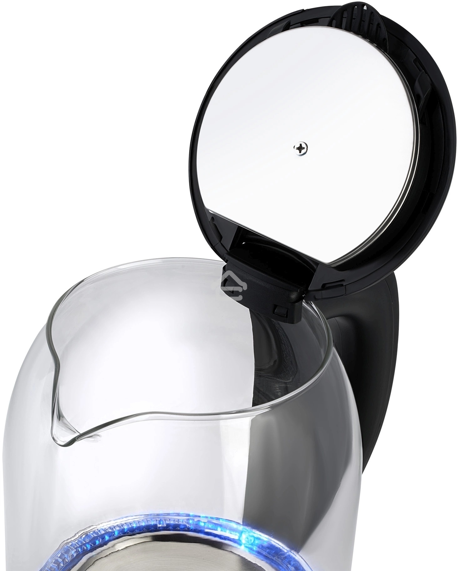 Чайник электрический Starwind SKG1779 1.8 л, 1700 Вт, прозрачный/черный корпус: стекло