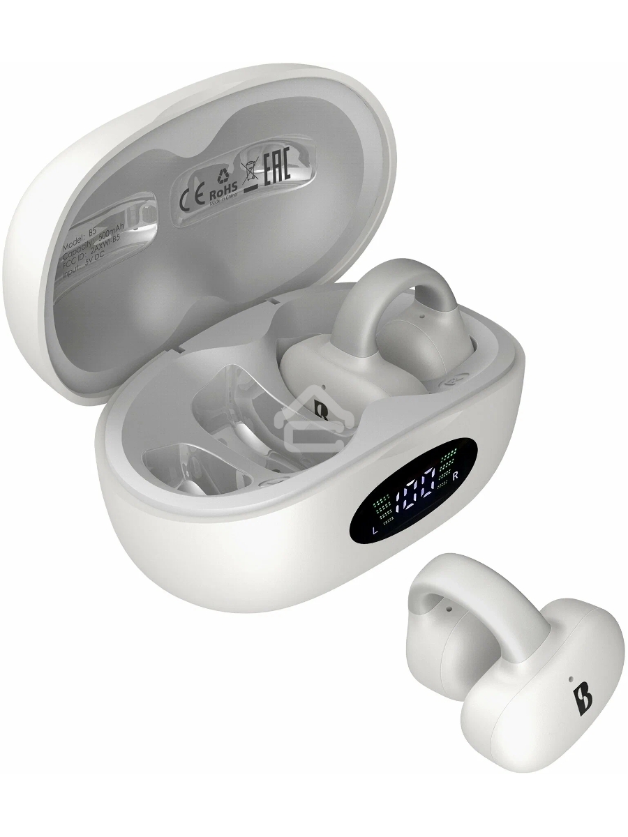 Гарнитура вкладыши A4Tech Biosong B5 TWS белый беспроводные bluetooth крепление за ухом