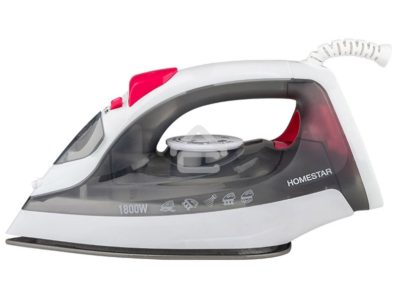 Утюг HomeStar HS-4012 серый (1800Вт, пар, спрей, паровой удар, самоочистка, керам.подошва)
