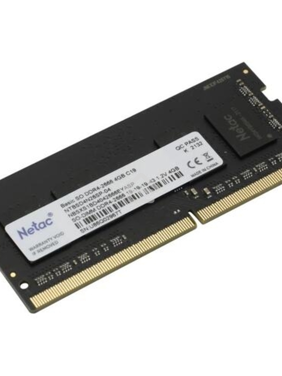 Оперативная память NETAC Basic, DDR4, 4GB (1x4GB), 2666MHz, CL19, SO-DIMM