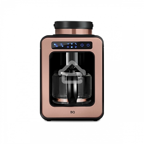 Кофеварка капельная BQ CM7000 Rose Gold-Black со встроенной кофемолкой, исп. кофе - молотый/зерновой, 0.6 л, 600 Вт.