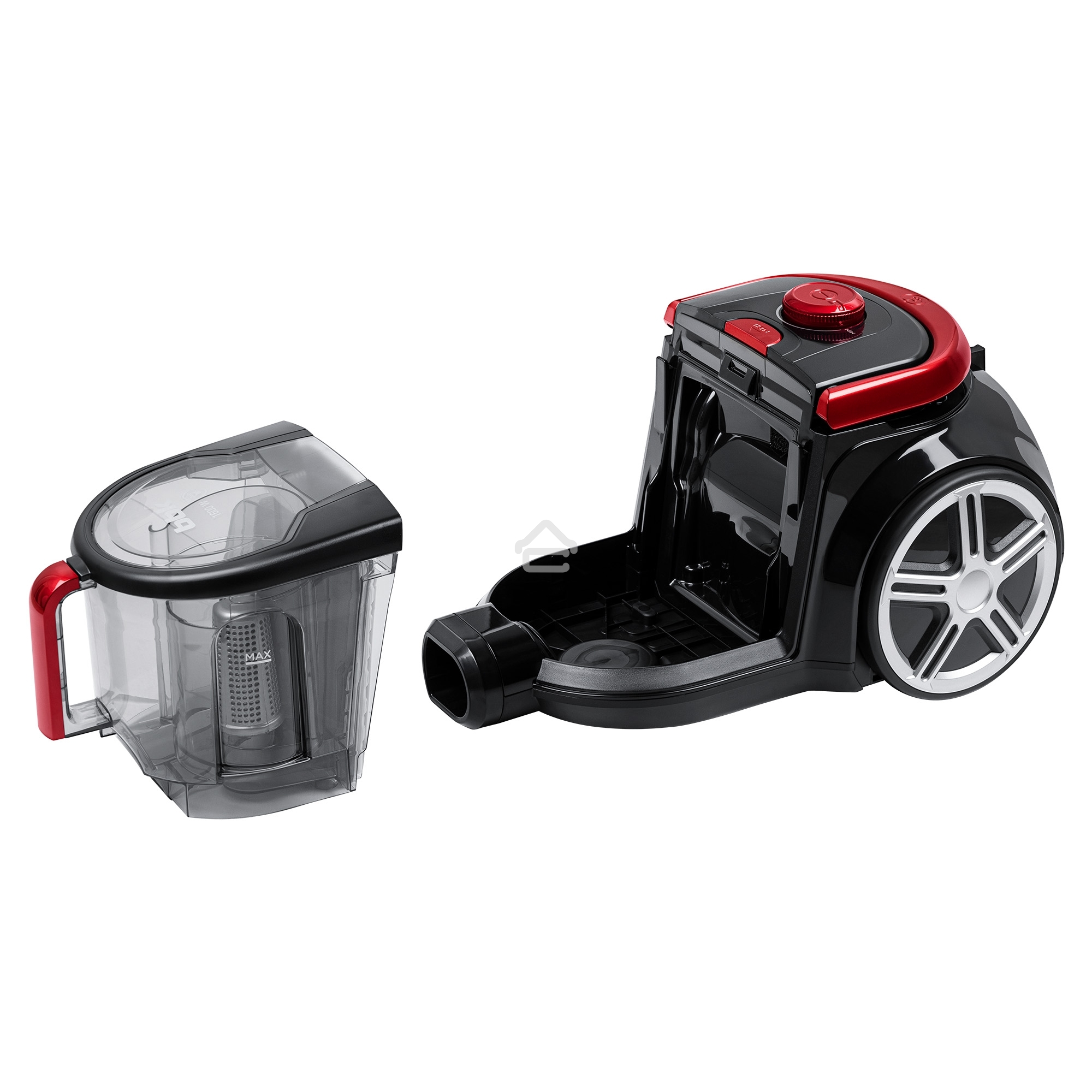 Пылесос BBK BV1801 бургунди, 300/1600 Вт, уборка сухая, пылесборник контейнер, 2 л