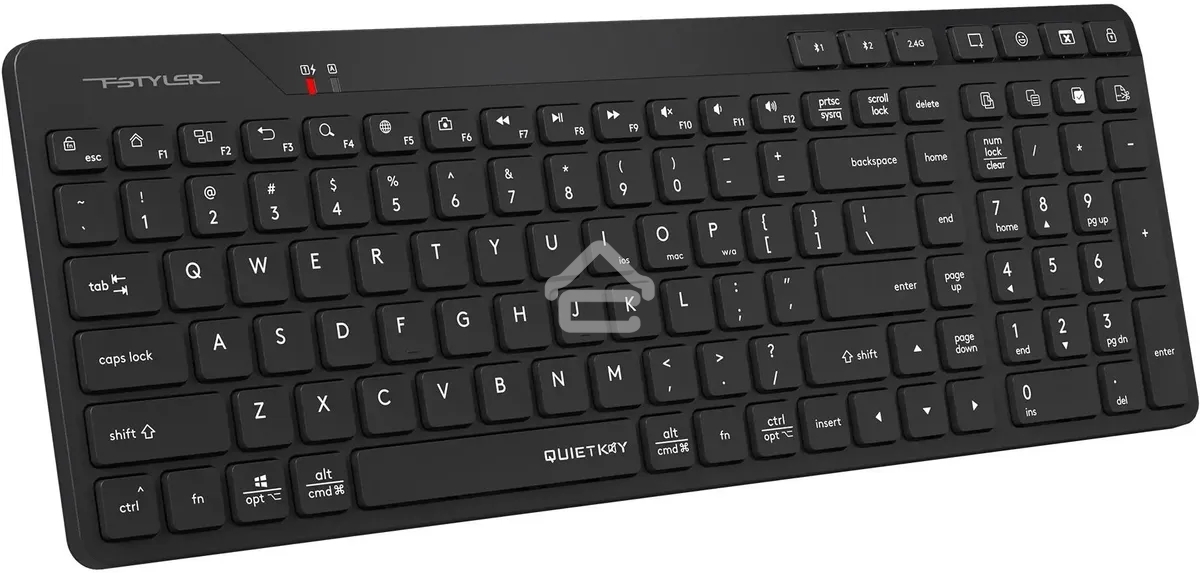 Клавиатура беспроводная A4Tech Fstyler FBK27C AS черный USB BT/Radio slim Multimedia (FBK27C AS)