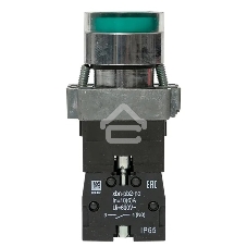 Кнопка BA31 с подсветкой 230В зел. NO IP65 PROxima EKF xb2-bw31-230-65