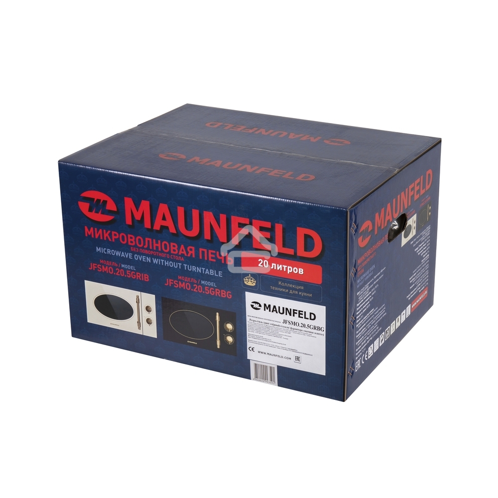 Микроволновая печь Maunfeld JFSMO.20.5.GRBG черный, 20 л, 700 Вт, переключатели - поворотный механизм