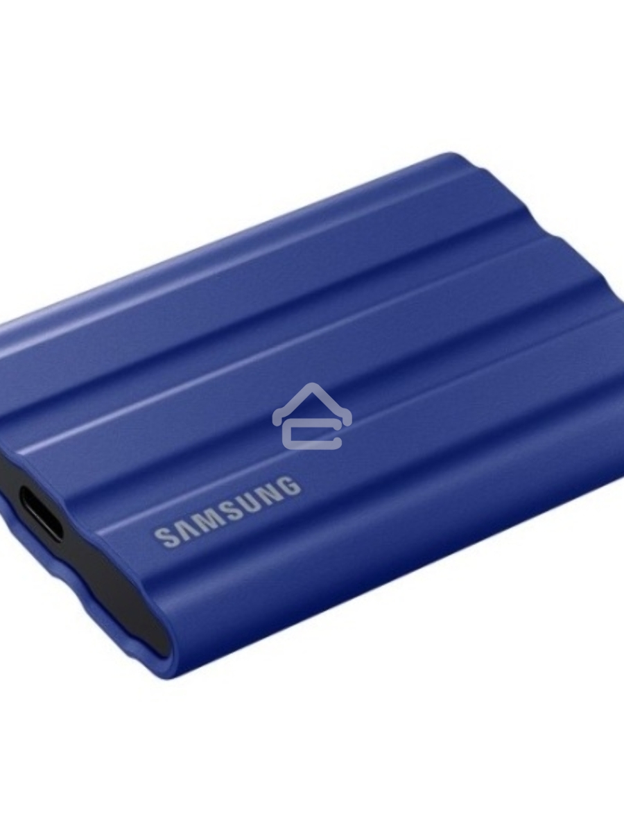 Накопитель Samsung External SSD T7 Shield, 2TB, Type C-to-C/A, USB 3.2 Gen2, R/W 1050/1000MB/s, IP65, 88x59x13mm, 98g, Blue (12 мес.)