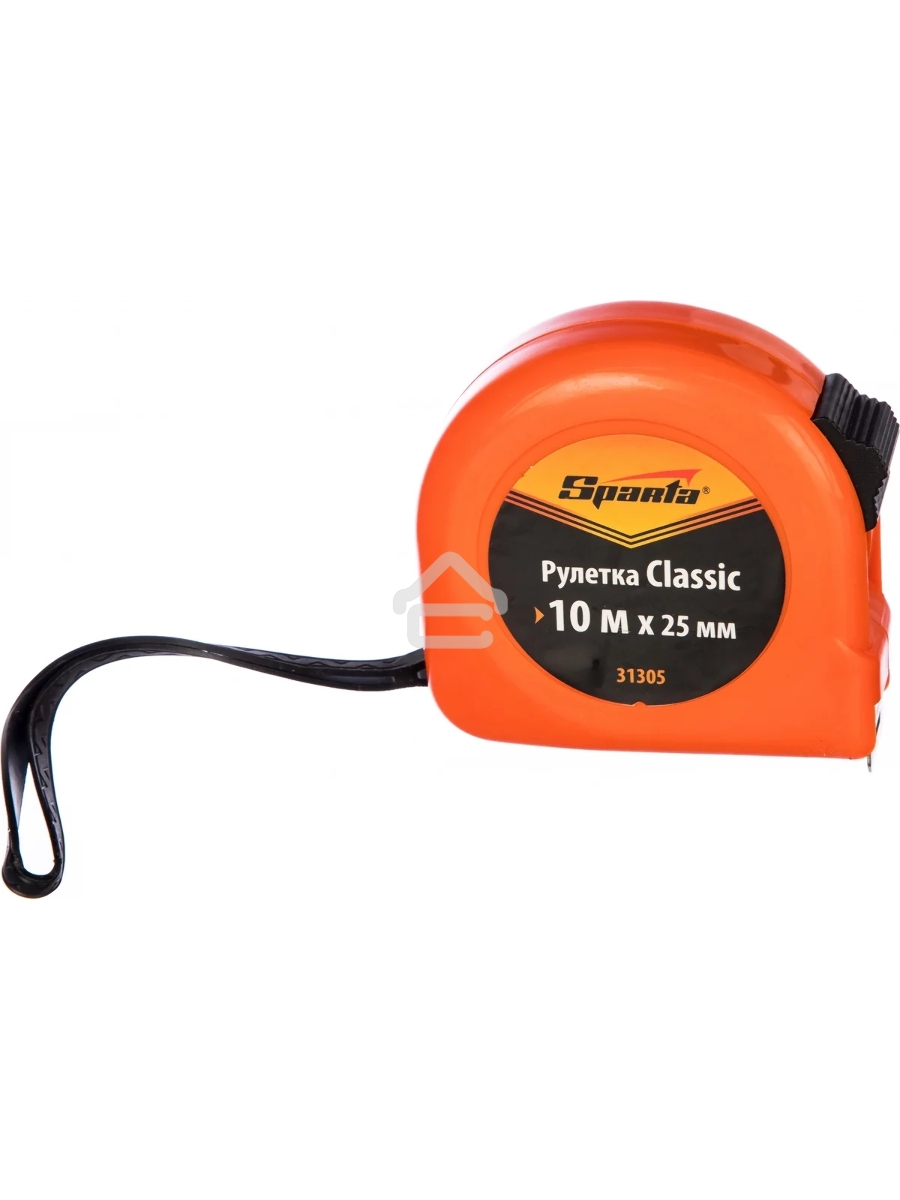 Рулетка Classic, 10 м х 25 мм, пластиковый корпус Sparta