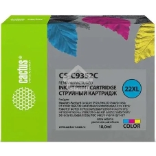 Картридж струйный Cactus CS-C9352C №22XL трехцветный (18 мл.) для HP DJ 3920/3940/D1360/D1460/D1470/D1560/D2330/D2360