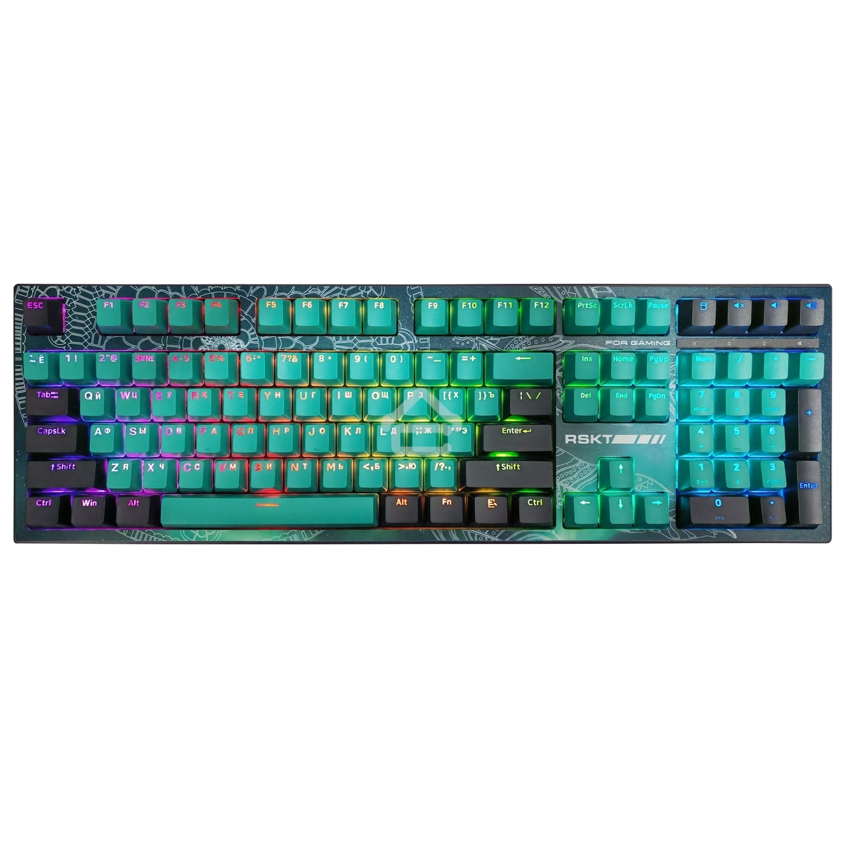 Клавиатура проводная Raskat KM002 UV GREEN