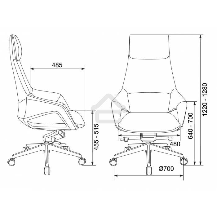 Кресло руководителя Бюрократ _DAO-2 белый кожа с подголов. крестов. алюминий, упаковка в 2 короба