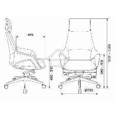 Кресло руководителя Бюрократ _DAO-2 белый кожа с подголов. крестов. алюминий, упаковка в 2 короба