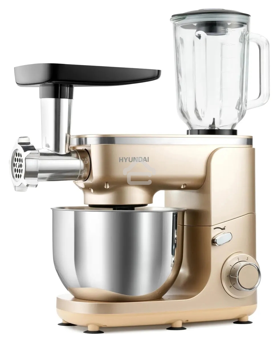 Кухонная машина Hyundai HYM-S7451 планетар.вращ. 1400Вт золотистый