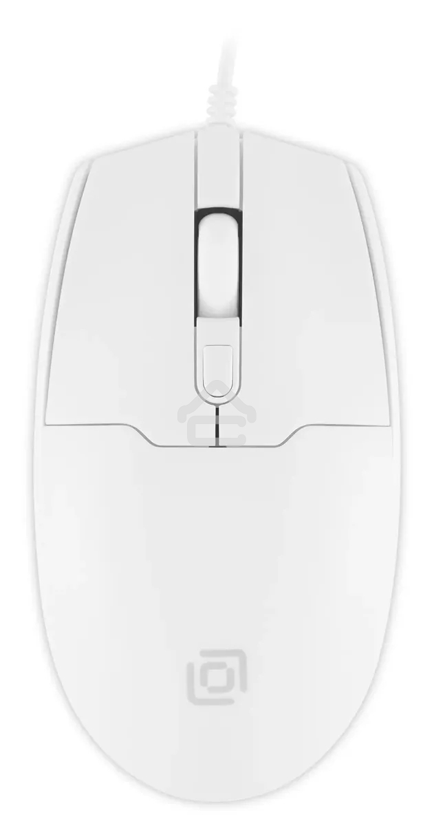 Мышь проводная Oklick 147M белый, 2000 dpi, USB, кнопки - 4