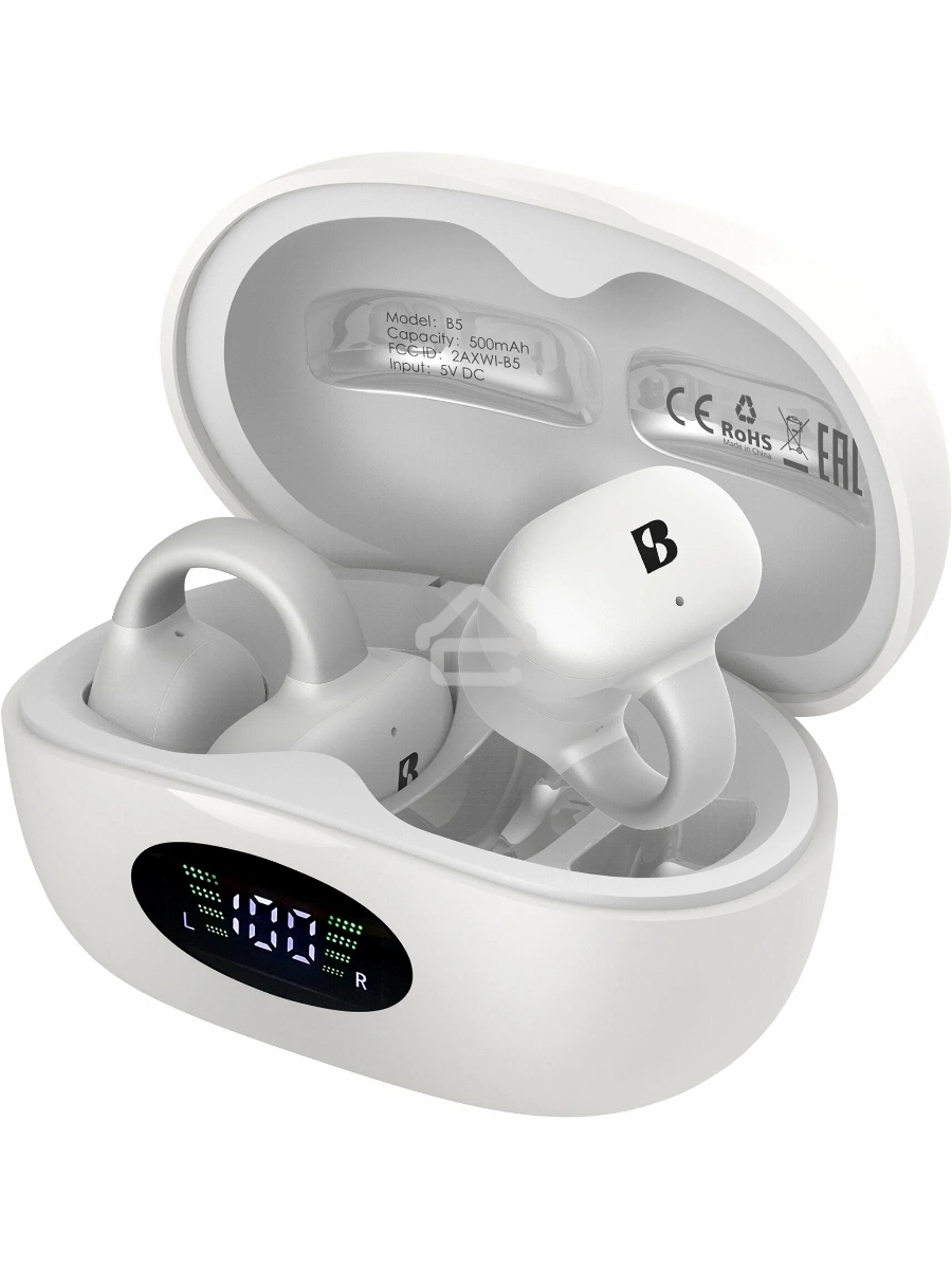 Гарнитура вкладыши A4Tech Biosong B5 TWS белый беспроводные bluetooth крепление за ухом