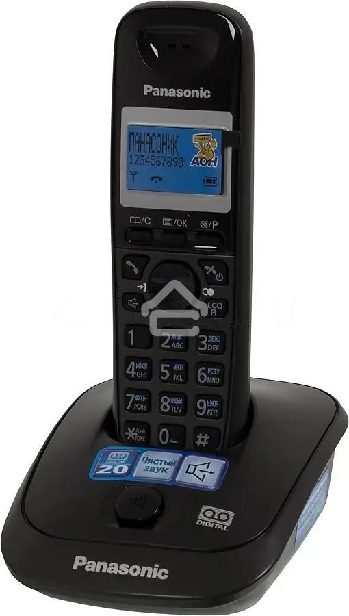 Телефон беспроводной (DECT) Panasonic KX-TG2521RUT (титан) АОН, Caller ID,спикерфон,голосовой АОН,полифония,цифровой автоответчик