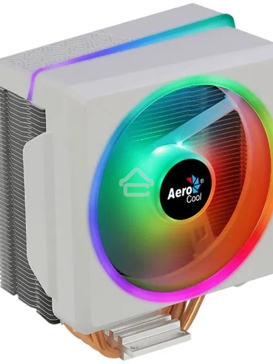 Кулер для процессора AeroCool / Formula Cylon 4F белый, 120 мм, алюминий/медь, 1800 об/мин, 26 дБ, 4 pin, 145 Вт, 160 мм