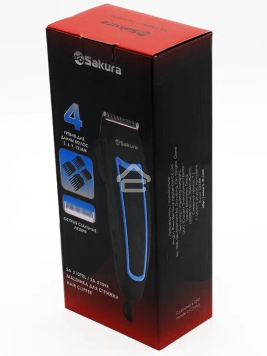 Машинка для стрижки Sakura SA-5109BL 4гребня сетев