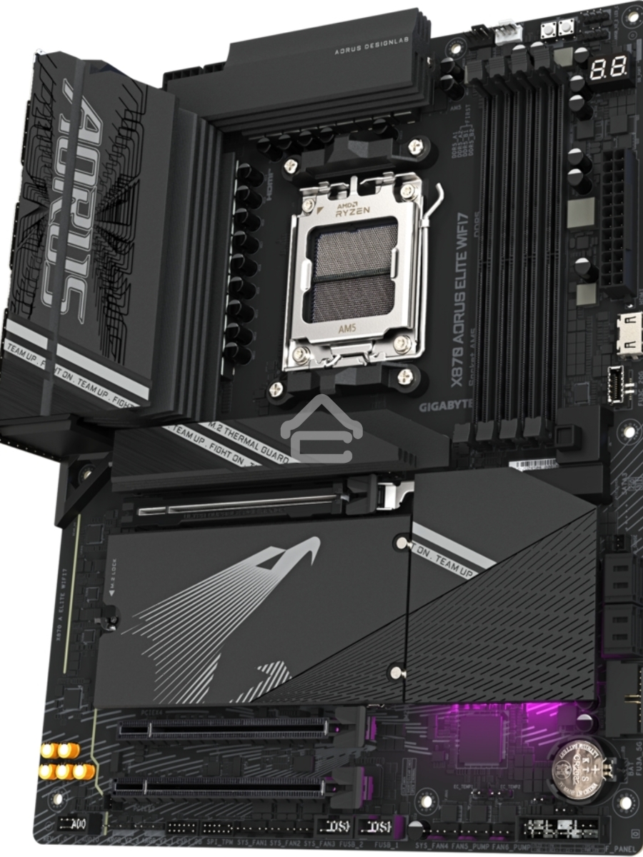 Материнская плата Gigabyte X870 AORUS ELITE WIFI7, AM5, AMD X870, 4xDDR5, 4xSATA, 4xM.2, 1xPCI-E 5.0 x16, 1xPCI-E 4.0 x4, 1xPCI-E 3.0 x2, 1xHDMI, 1x 2.5Gb LAN, 4xUSB-A 3.2 Gen 1, 2xUSB-A 3.2 Gen 2, 4xUSB-A 2.0, 2xUSB-C 4.0, 2x3.5 мм, 7.1, ATX