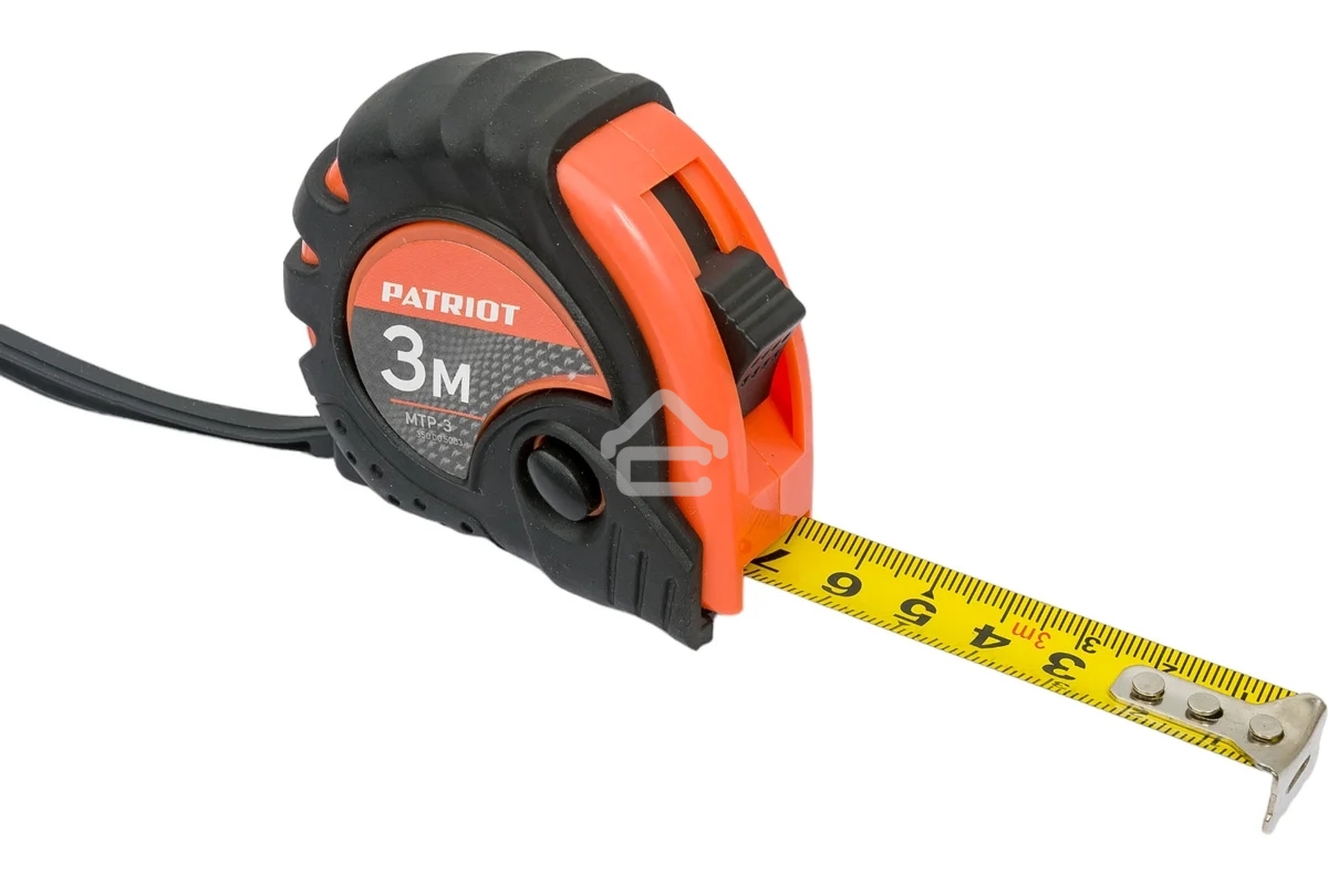 Рулетка PATRIOT MTP-3, ударопрочный корпус, обрезиненная, 3м