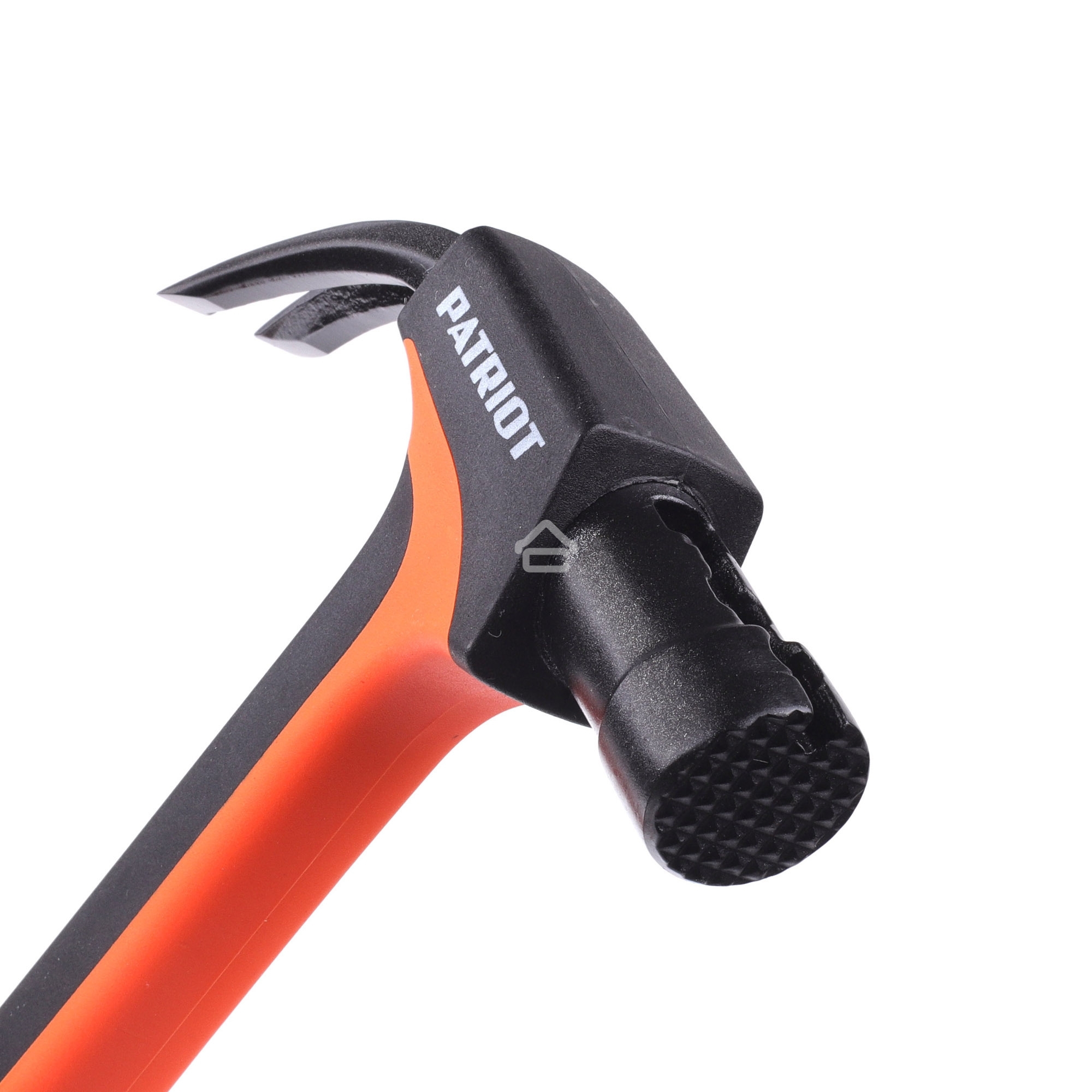 Молоток-гвоздодер Patriot NHF 450 L, кругл.боек 450 гр, 50-58 HRC, fiberglas+TPR рукоять, малый вес, компактный размер, антивибрацион.система, магнитный гвоздодержатель, покрытием PTFE (Teflon), 650 гр, 400 мм