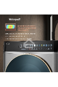Стирально-сушильная машина Weissgauff WMD 58411 Direct Drive Inverter Premium Steam Steel (433418) нержавеющая сталь, фронтальная загрузка 11 кг, 1400 об/мин, класс: В