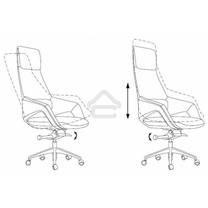 Кресло руководителя Бюрократ _DAO-2 белый кожа с подголов. крестов. алюминий, упаковка в 2 короба