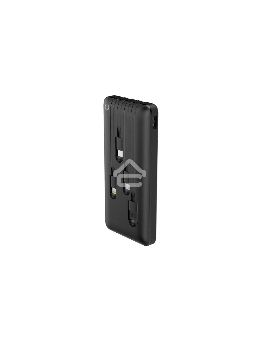 Мобильный аккумулятор Powerbank Perfeo ABSOLUTE 10000mah In Micro usb,USB /Out USB,Micro usb,Type-C,Lightning, 2.1А/ Black (PF_B4878)