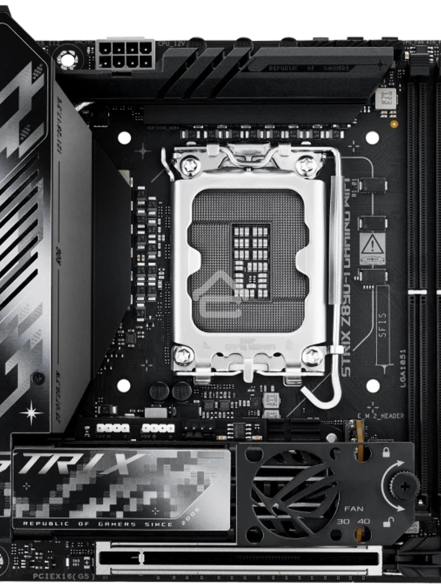 Материнская плата ASUS ROG STRIX Z890-I GAMING WIFI, LGA1851, Intel Z890, 2xDDR5, 2xSATA, 2xM.2, 1xPCI-E 5.0 x16, 1xHDMI, 2xThunderbolt 4, 1x2.5Gb LAN, 9xUSB-A, 1xUSB-C, 5.1, Mini-ITX