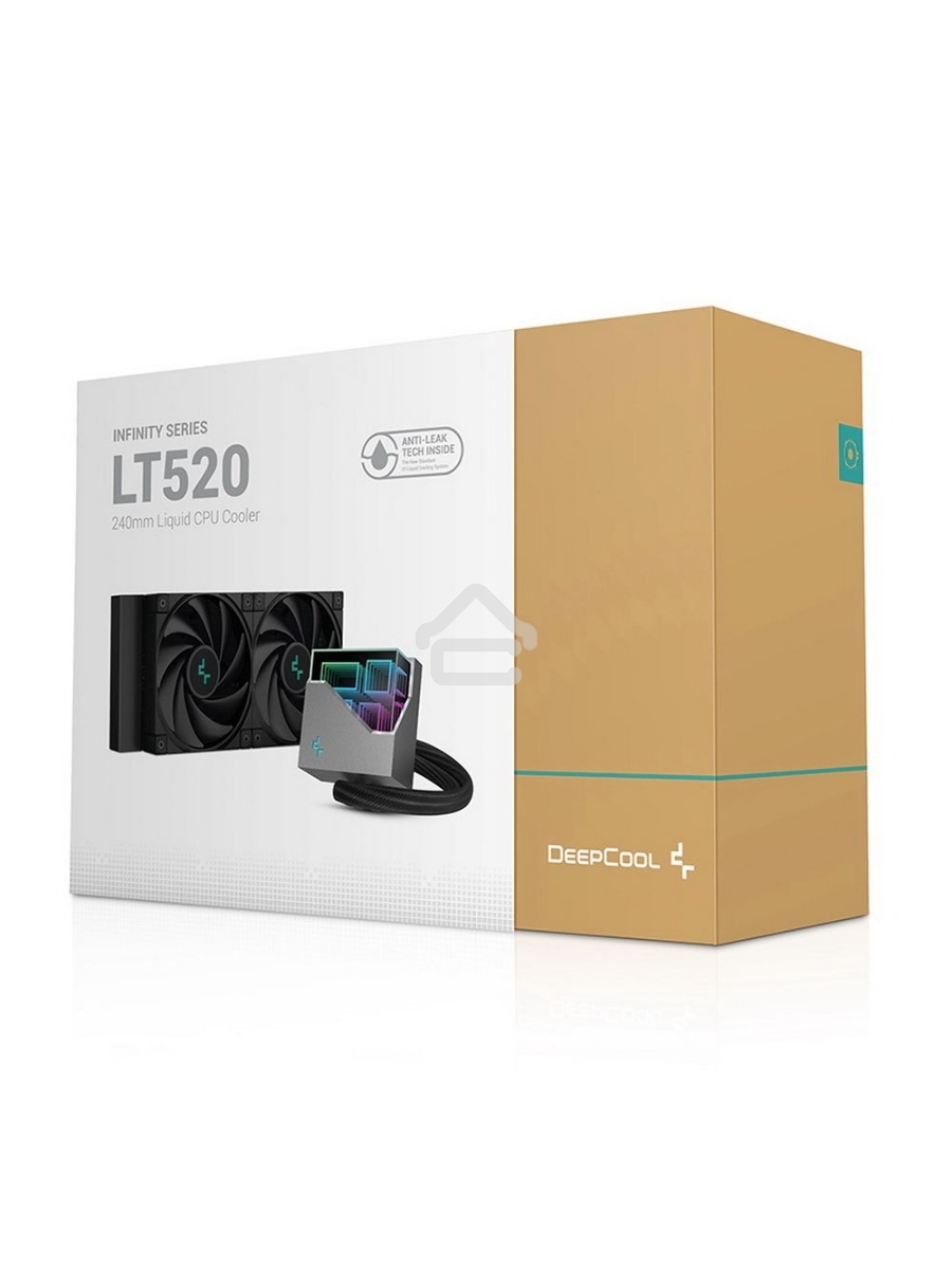 Система жидкостного охлаждения DEEPCOOL LT520 черный, 120 мм, алюминий/медь, 2250 об/мин, 32.9 дБ, 3 pin, 280 Вт