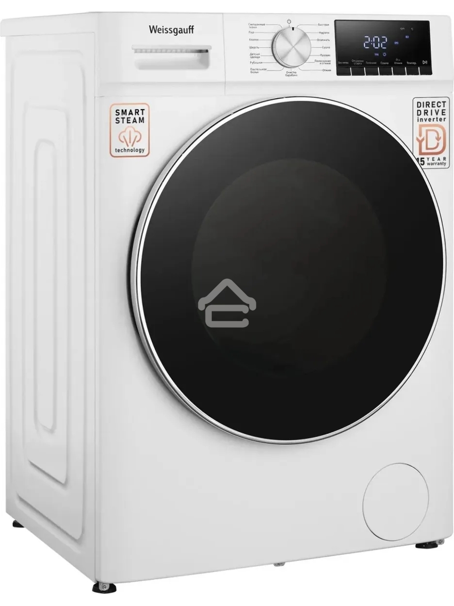 Стирально-сушильная машина Weissgauff WMD 58411 Direct Drive Inverter Premium Steam (432267) белый, фронтальная загрузка 11 кг, 1400 об/мин, класс:A+++