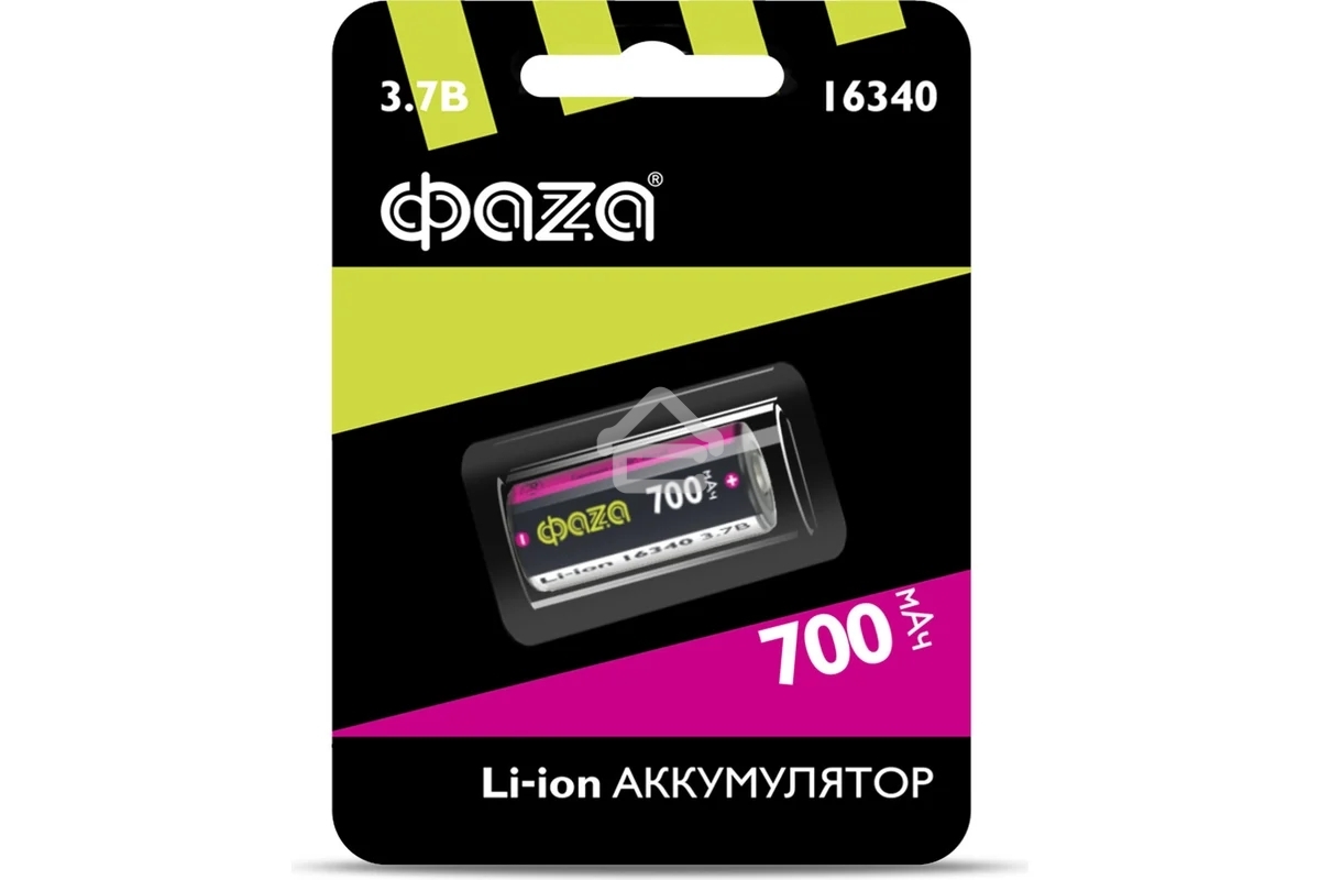 Аккумулятор 16340 3.7В Li-Ion 700мА.ч без платы защиты BL-1 ФАZА 5039087