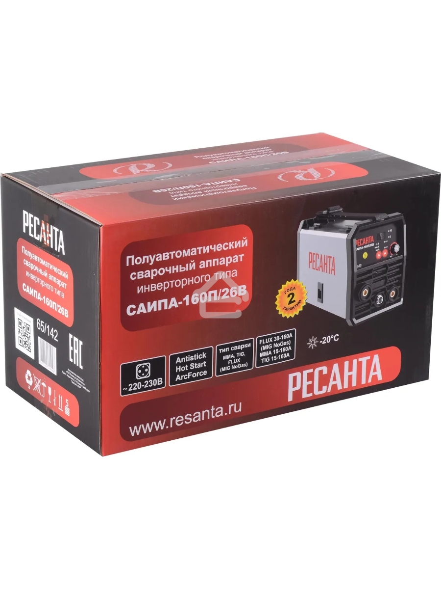 Сварочный аппарат Ресанта САИПА-160П/26В инвертор ММА DC