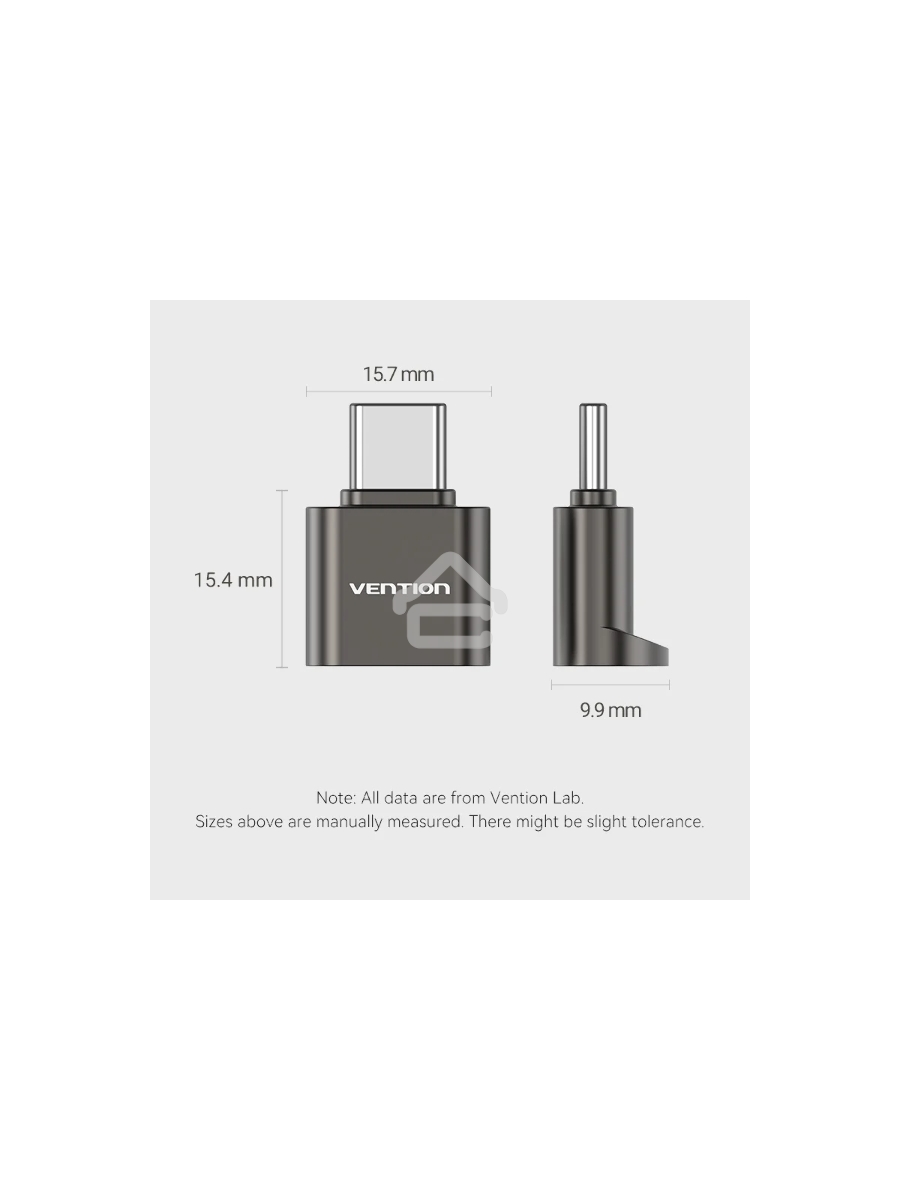 Картридер Vention OTG USB 2.0 CM / MicroSD - Серый