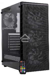 Компьютерный корпус Powercase Mistral Z4С Mesh LED, Tempered Glass, 4x 120mm 5-color fan, чёрный, ATX  (CMIZ4C-L4)