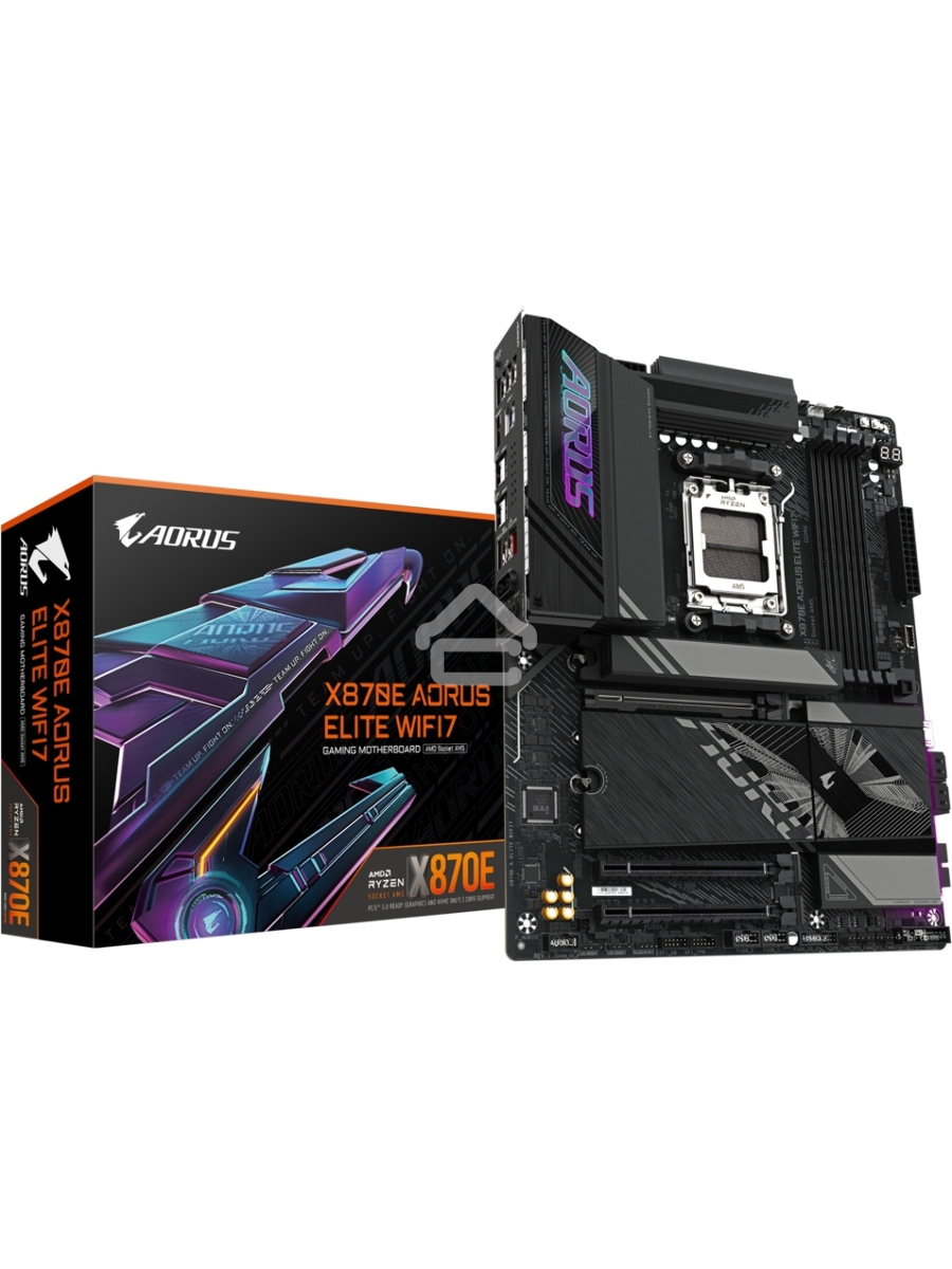 Материнская плата Gigabyte X870E AORUS ELITE WIFI7, AM5, AMD X870E, 4xDDR5, 4xSATA, 4xM.2, 1xPCI-E 5.0 x16, 1xPCI-E 4.0 x4, 1xPCI-E 3.0 x4, 1xHDMI, 1x 2.5Gb LAN, 4xUSB-A 3.2 Gen 1, 2xUSB-A 3.2 Gen 2, 4xUSB-A 2.0, 2xUSB-C 4.0, 2x3.5 мм, 7.1, ATX