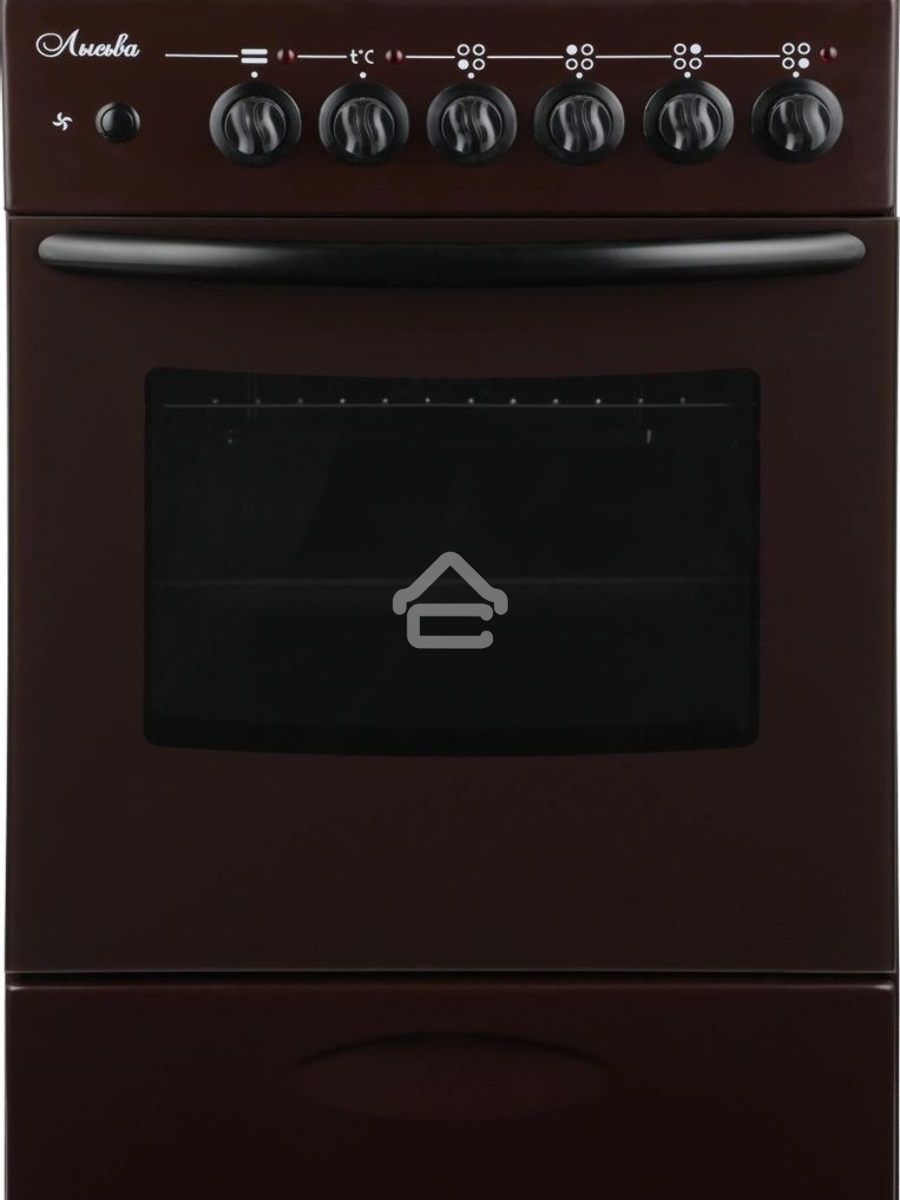 Плита электрическая Лысьва EF4004MK00 коричневый, конфорок 4 шт, духовка 57 л, 50 см x 84 см x 60 см (без крышки)
