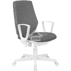 Кресло офисное Бюрократ CH-W545 серый 38-404, крестовина пластик, пластик белый