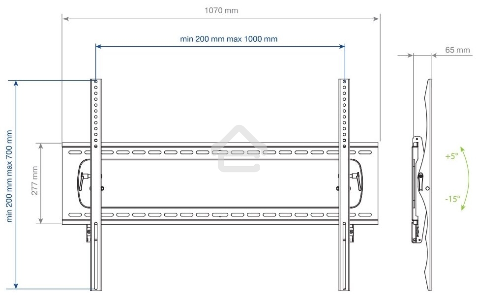Кронштейн для телевизора Kromax STAR PRO-112 черный 55
