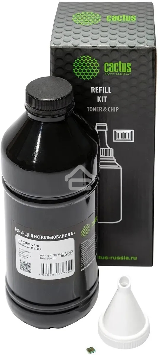 Тонер Cactus CS-RK-CF259X черный флакон 300 гр. (в компл.:чип) для принтера HP (OEM VER) M304/404/428/429