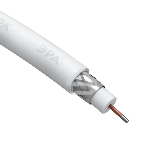 Кабель коаксиальный Эра RG-6U CCS/оплетка Al 48проц. PVC Simple 75Ом белый