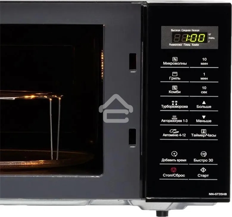 Микроволновая печь PANASONIC NNGT35HBZPE черный, 23 л, 800 Вт, переключатели - сенсор