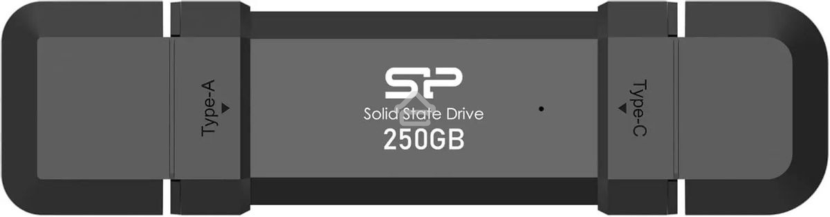 Флешка USB Silicon Power R/W DS72, 250Gb USB 3.2/Type-C, Черный, read/write 1050/850Mb/s