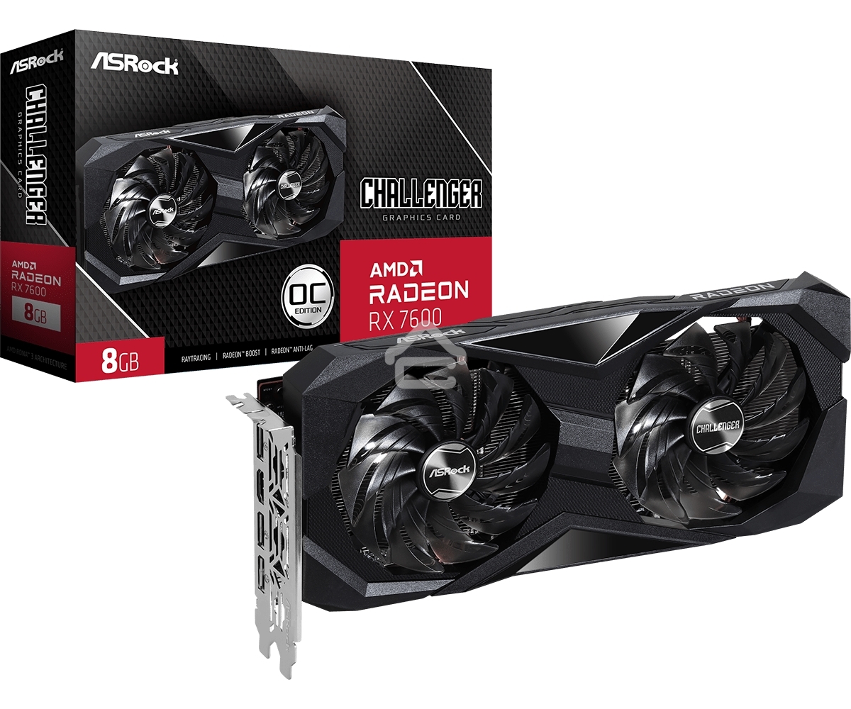 Видеокарта AsRock Radeon RX 7600 Challenger 8G OC