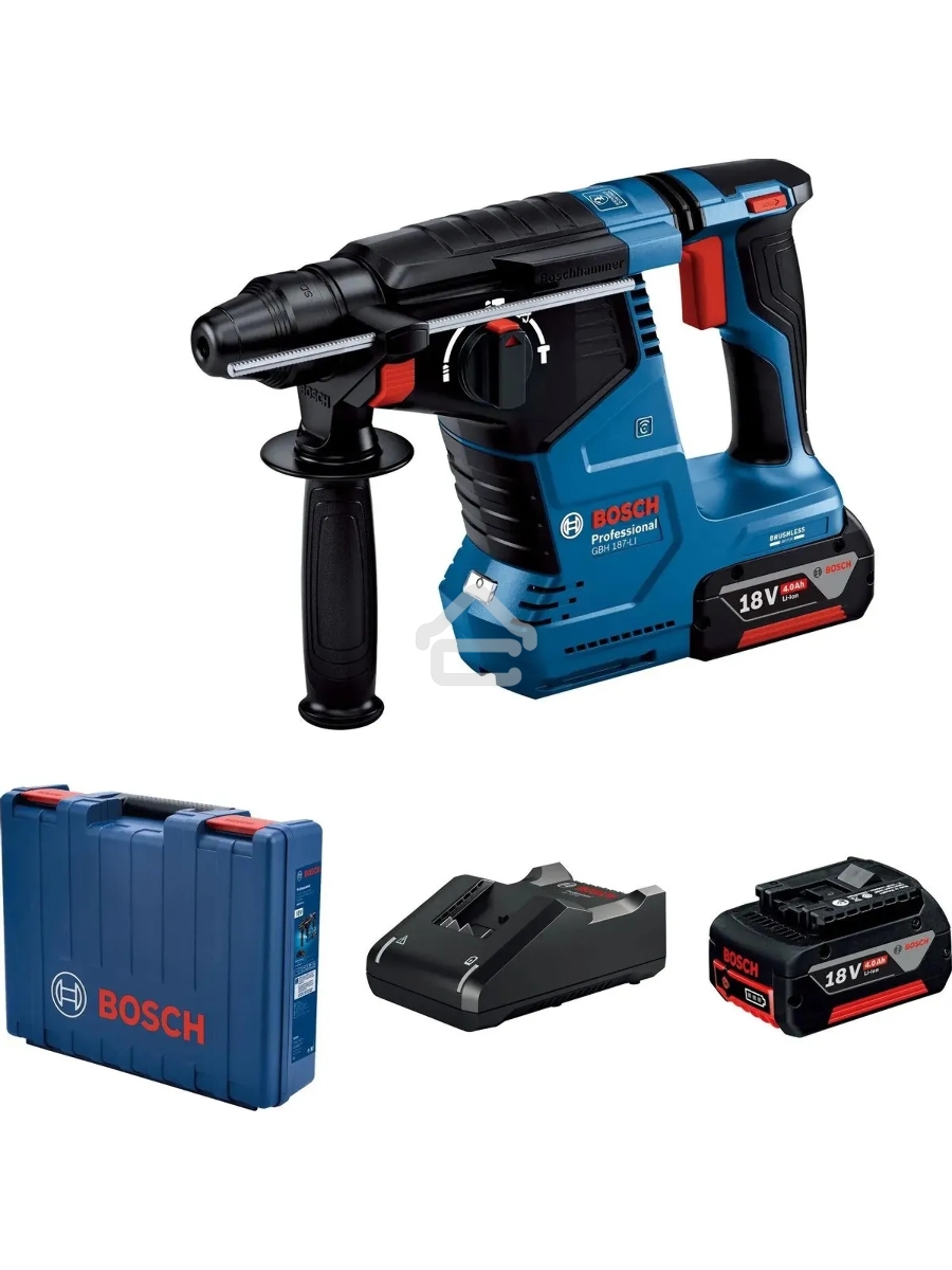 Перфоратор Bosch GBH 187-LI патрон:SDS-plus уд.:2.4Дж аккум. (кейс в комплекте)