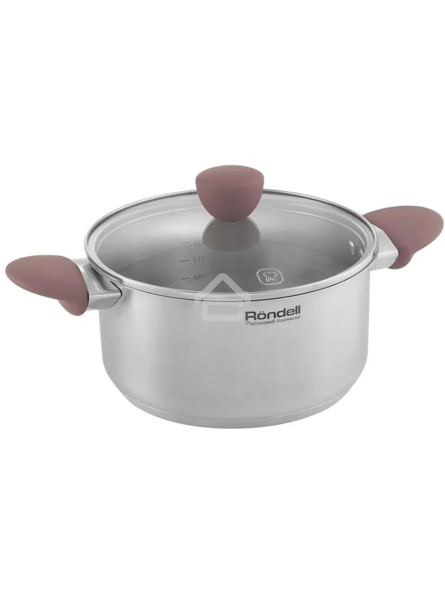 Кастрюля Rondell Bueno RDS-1587 (ST) стальной 1587 Кастрюля с/кр 20 см 2,8 л Bueno Rondell