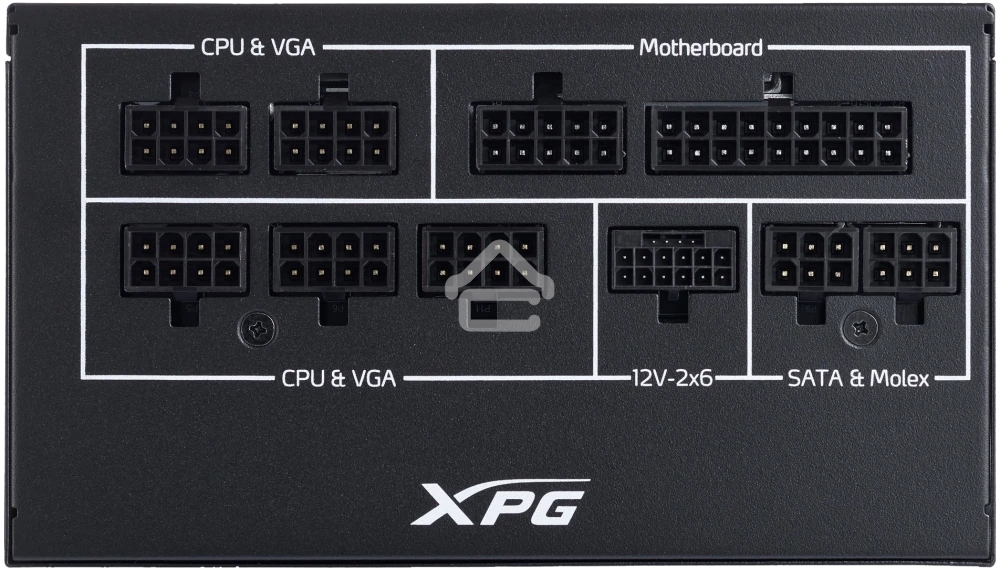 Блок питания ADATA XPG COREREACTORIIVE850G-BKCEU, 850Вт, 80 PLUS Gold, 120мм, модульный, черный