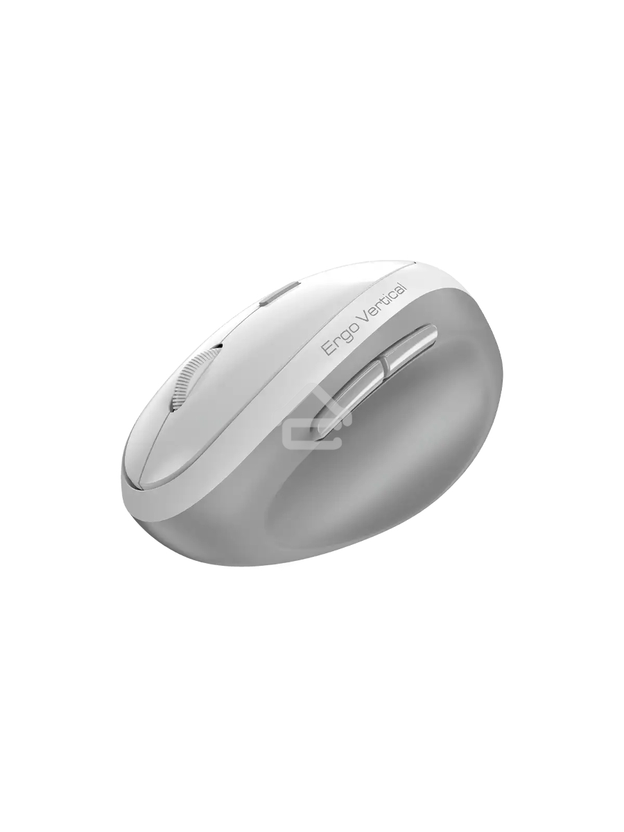 Мышь беспроводная Genius Genius Ergo 8350S /Вертикальная/бесшумная/1200-1600-2400 dpi/BlueEye/6 кнопок/USB-приемник/Bluetooth+2,4 ГГц/батарея AA/бело-серый (31030041401)